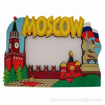 Lovely photo frame, made of resin and PVC, customized designs are accepted